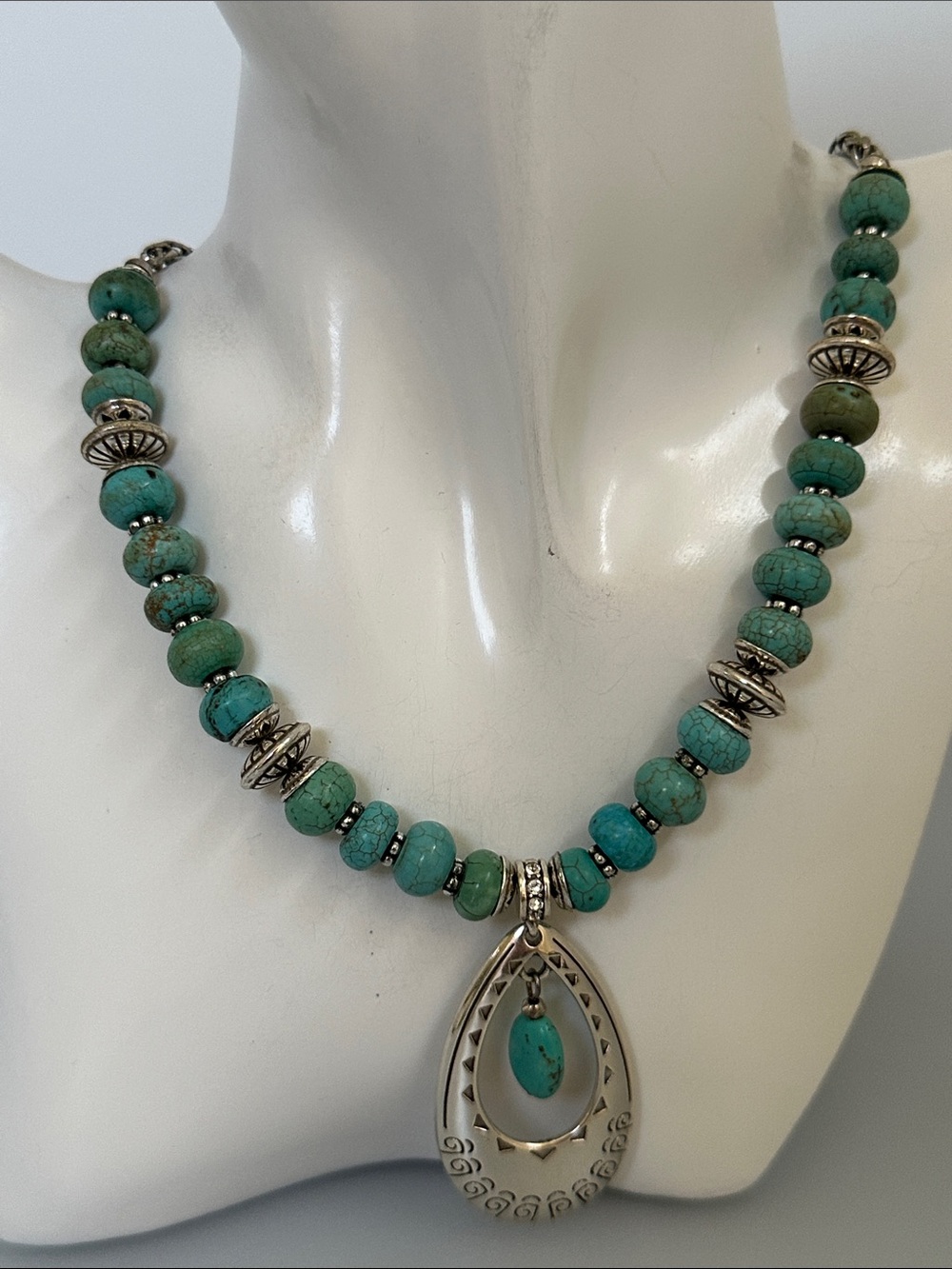 Brighton Turquoise Bead Pendant Necklace